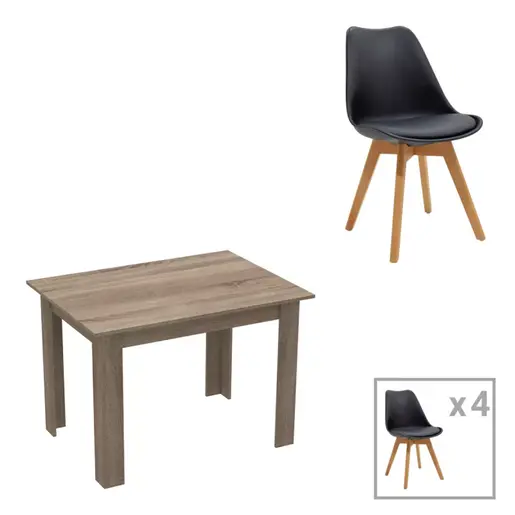 200-001190 Manka-Gaston трпезариски сет сонома трфл-црна