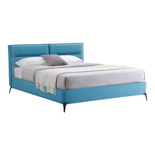 006-000047 Дупли кревет Ikina Тапациран во петрол боја 160x200cm