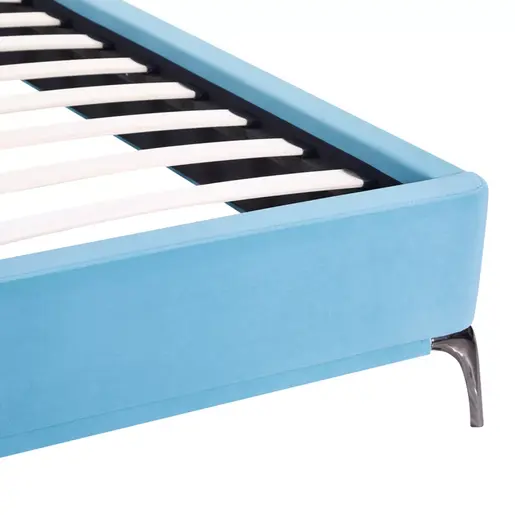 006-000047 Дупли кревет Ikina Тапациран во петрол боја 160x200cm