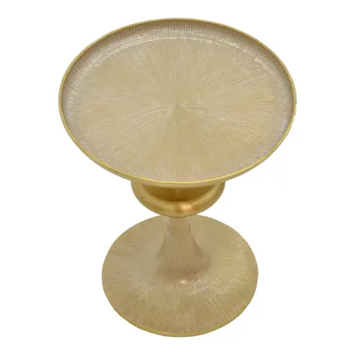 287-000021 Помошна масичкаTrego I златна-бела D33x42cm