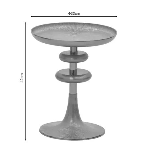 287-000021 Помошна масичкаTrego I златна-бела D33x42cm