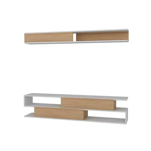 788DEC3062 ТВ Комода Sims - White, Teak