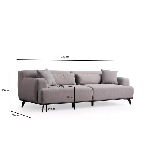 560ARE1546 Софа Jaguar 3 - Brown, Grey