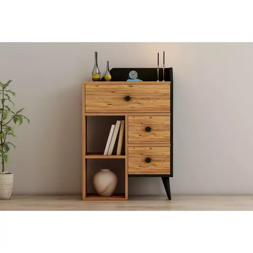 505CRL1901 Комода Star - Atlantic Pine, Black