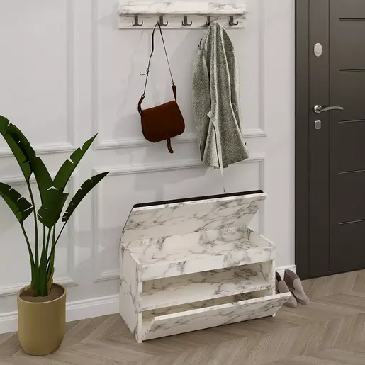 793ELG4038 Плакар за претсобје Boby - Carrara Marble