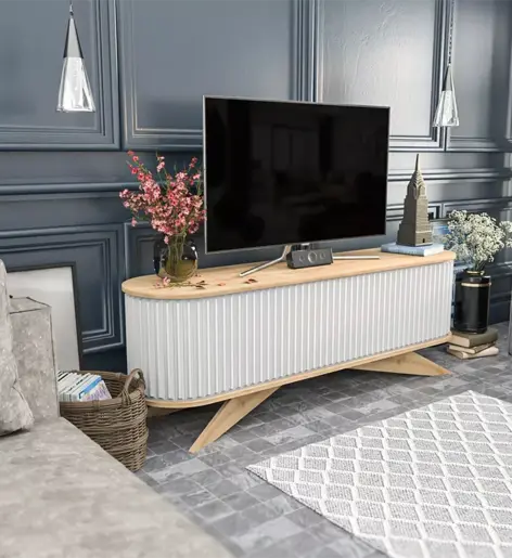 322RTC2184 ТВ комода ГРЕИЗ бела