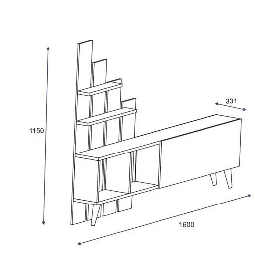 505CRL1911 Тв Комода Jayapura Atlantic Pine