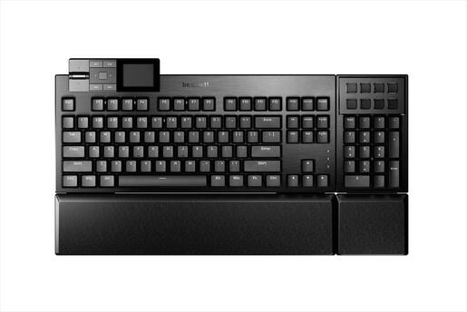 KEYBOARD MECHANICAL BE QUIET! DARK MOUNT SILENT MODULAR (hot-swappable numpad & media dock), Tactile switch HS, 8 customizable Display Keys, ARGB, Black, BT002US
