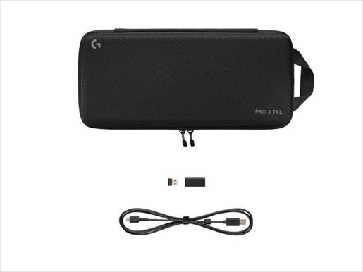 KEYBOARD MECHANICAL LOGITECH G PRO X LIGHTSPEED WIRELESS, TKL, RGB, TACTILE, w/Carrying case, 920-012136