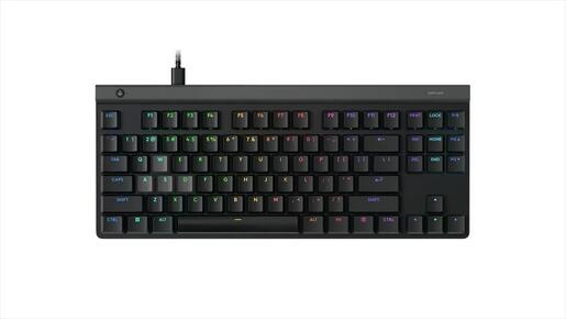 KEYBOARD MECHANICAL LOGITECH G515 RAPID TKL Low-profile Magnetic analog switch LIGHTSPEED WIRED RGB TACTILE Black , 920-013861