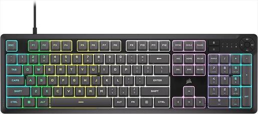 KEYBOARD MECHANICAL CORSAIR K55 CORE RGB, Rubber Dome SWITCHES, Black, CH-9226C65-NA