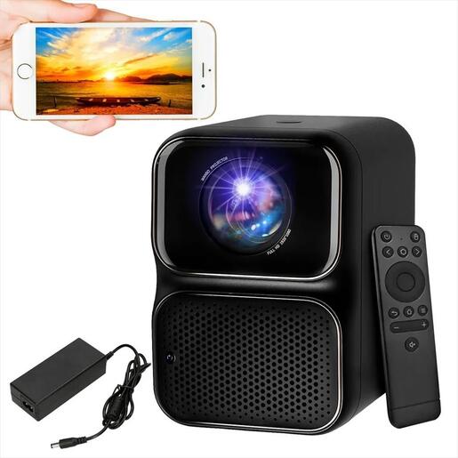 PROJECTOR WANBO TT Android 9.0,650Ansi 3000:1,FHD (1920x1080), 4:3, 16:9, HDMI, USB 2.0, WIFI 6, BT 5.1, 1GB RAM,16GB Storage, w/speakers, Black
