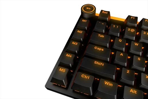 KEYBOARD MECHANICAL BE QUIET! LIGHT MOUNT SILENT, Tactile switch HS, 5 customizable macro keys, ARGB, Palm rest, Black, BT004US