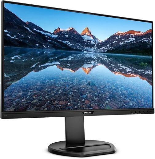 PHILIPS LED IPS 23.8'' 243B9H, 4ms,  HDMI, DP, USB-C 3.2 (x1 upstream, x3 downstream), speakers, Smart Contrast 50.000 000:1, 2.0 MPix FHD webcam, PowerSensor, Pivot, Black монитор