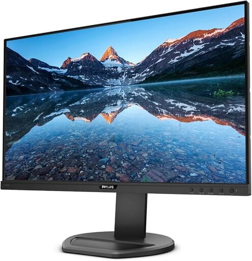 PHILIPS LED IPS 23.8'' 243B9H, 4ms,  HDMI, DP, USB-C 3.2 (x1 upstream, x3 downstream), speakers, Smart Contrast 50.000 000:1, 2.0 MPix FHD webcam, PowerSensor, Pivot, Black монитор