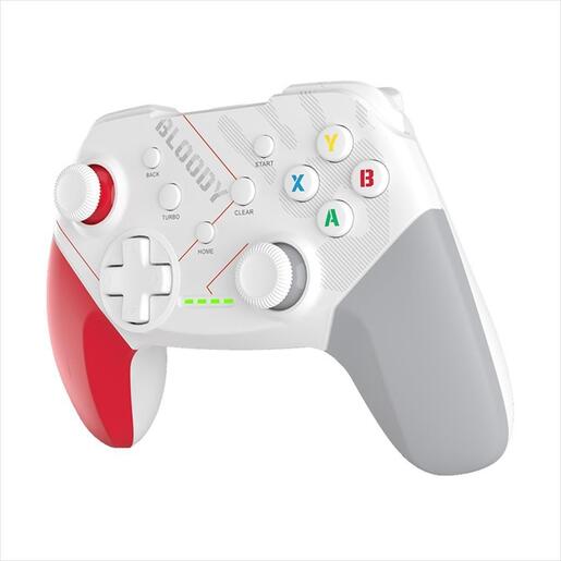 GAME PAD WIRELESS A4TECH BLOODY GPW50, 2.4G+Wired,PC, PS3, Android, White-Red, A4-CON-GPW50-WH