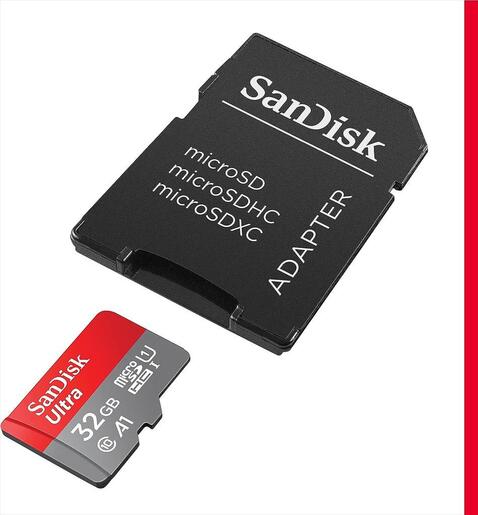 MEMORY CARD SANDISK MICRO-SDXC UHS-I 32GB ULTRA A1C10 w/adapter 120mb/s SDSQUA4-032G-GN6MA