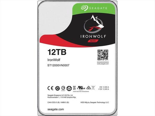 HDD 3,5" 12TB SEAGATE IronWolf 7200RPM 256MB SATAIII ST12000VN0008