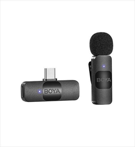 MICROPHONE WIRELESS BOYA BY-V10, USB-C receiver, black
