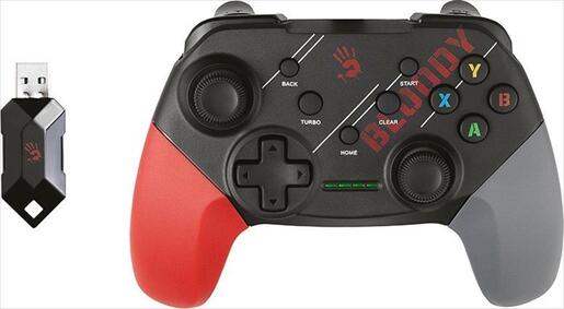 GAME PAD WIRELESS A4TECH BLOODY GPW50, 2.4G+Wired,PC, PS3, Android, Black-Red, A4-CON-GPW50-RED