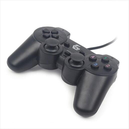 GAME PAD WIRED GEMBIRD, Vibration (for PC), Black, JPD-UDV-01