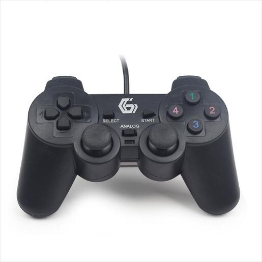GAME PAD WIRED GEMBIRD, Vibration (for PC), Black, JPD-UDV-01