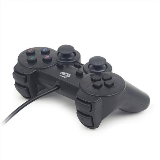 GAME PAD WIRED GEMBIRD, Vibration (for PC), Black, JPD-UDV-01