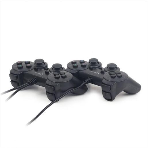 GAME PAD WIRED GEMBIRD DOUBLE, Vibration (for PC), Black, JPD-UDV2-01