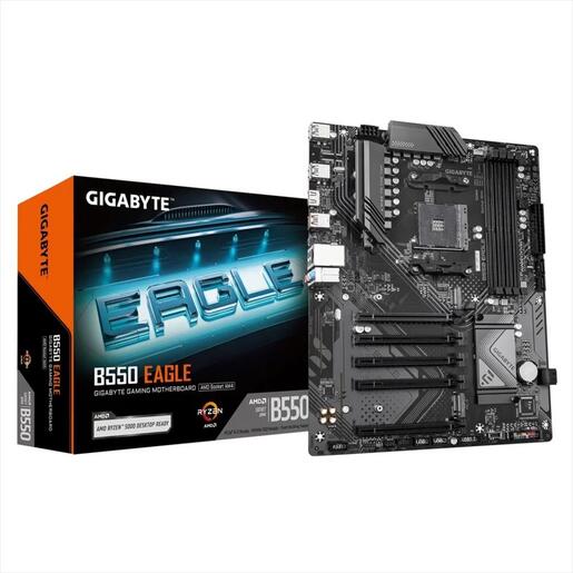 MB AM4 B550 EAGLE GIGABYTE 4xDDR4 3200Mhz (O.C), HDMI, PCI-Ex16, 4xPCI-Ex1, 2xM.2, 4xSATA3