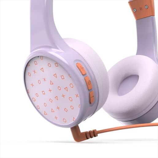 HEADPHONES WIRELESS HAMA Bluetooth "TEENS GUARD II", Orange/Purple, w/detachable microphone, 184183