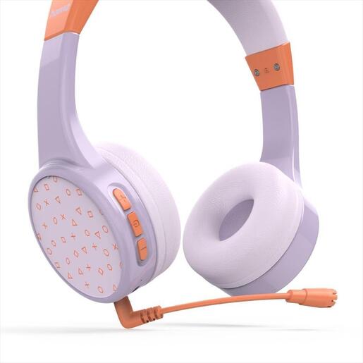 HEADPHONES WIRELESS HAMA Bluetooth "TEENS GUARD II", Orange/Purple, w/detachable microphone, 184183