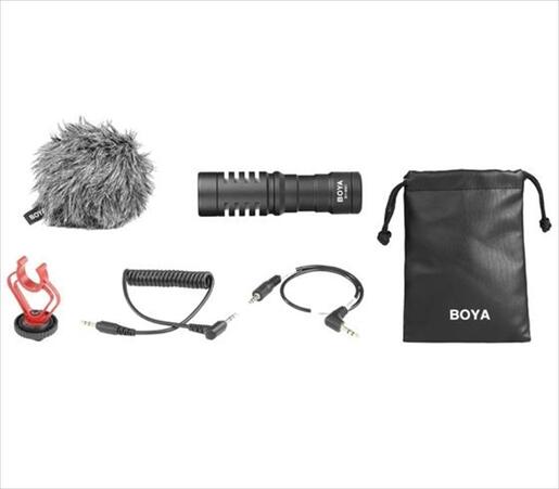 MICROPHONE BOYA CARDOID BY-MM1, 3.5mm TRS and TRRS cable