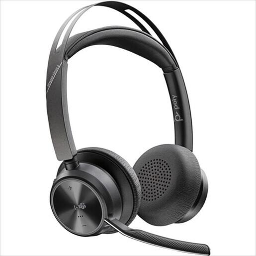 HEADPHONES POLY Voyager Focus 2 USB-A/C w/microphone, w/charging stand, 9T9J6AA#AC3 ,Bluetooth