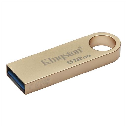 USB Flash Drive 3.2 Gen1 512GB KINGSTON DATA TRAVELER SE9 G3, GOLD DTSE9G3/512GB