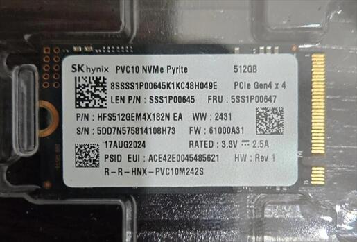 SSD M.2 512GB HYNIX PVC10 Pyrite NVMe Gen4 x4  HFS512GEM4X182N 2242