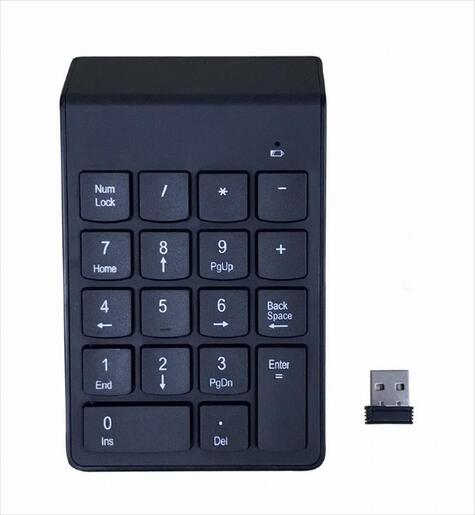 KEYPAD WIRELESS GEMBIRD w/18 BUTTONS BLACK, KPD-W-02