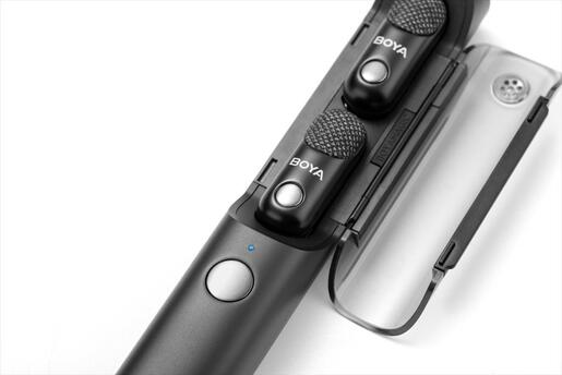 MICROPHONE WIRELESS SYSTEM BOYA LINK ALL IN ONE MAGIC-02, 2xMIC, USB-C, Lightning, Camera receiver, black