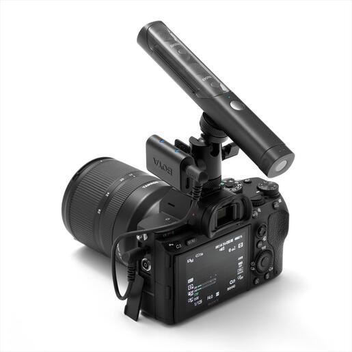 MICROPHONE WIRELESS SYSTEM BOYA LINK ALL IN ONE MAGIC-02, 2xMIC, USB-C, Lightning, Camera receiver, black