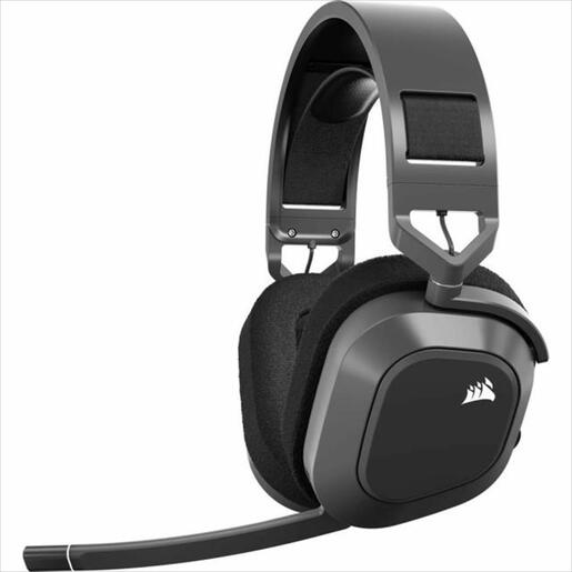 HEADPHONES CORSAIR Gaming-Headset HS80 MAX Wireless and Bluetooth PC/PS5/PS4 RGB w/microphone, Steel Grey CA-9011295-EU