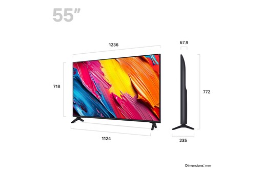 LG 55 QNED 70A6A, 4K UHD, Smart TV, WebOS 25, ThinQ AI, а7 АI Processor 4K Gen8, HDR10