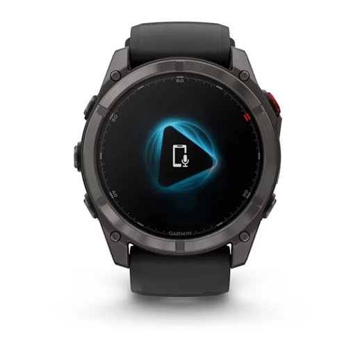 GARMIN Fenix 8 Pro – 51 mm, AMOLED, Sapphire, Carbon Gray DLC Titanium, Black/Pebble Gray Silicone Band, 010-03199-01