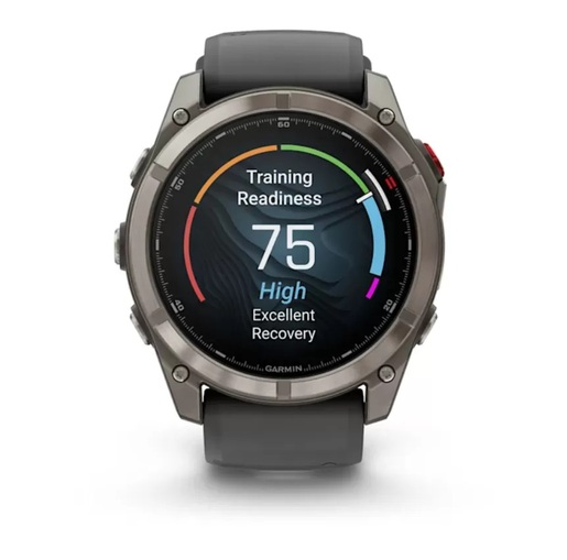 GARMIN Fenix 8 Pro – 51 mm, AMOLED, Sapphire, Titanium, Graphite/Black Silicone Band, 010-03199-11