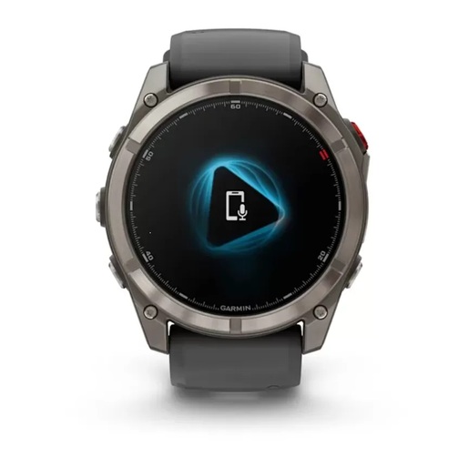GARMIN Fenix 8 Pro – 51 mm, AMOLED, Sapphire, Titanium, Graphite/Black Silicone Band, 010-03199-11