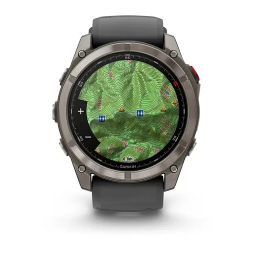 GARMIN Fenix 8 Pro – 47 mm, AMOLED, Sapphire, Titanium, Graphite/Black Silicone Band, 010-03198-11