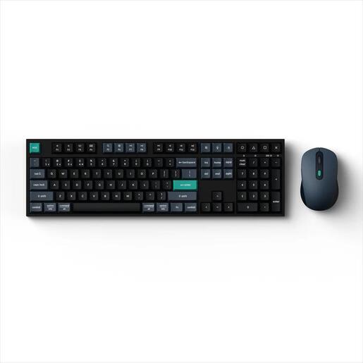COMBO KEYBOARD AND MOUSE WIRELESS KEYCHRON B36 FULLSIZE + BM25 Scissor switch Multi-Device (Wired, 2.4Ghz,Bluetooth), Deep Black, KCBD2