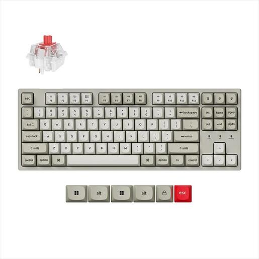 KEYBOARD MECHANICAL KEYCHRON C1 Pro 8K QMK/VIA TKL RGB HS Keychron Super Red switch, C1PX-M1