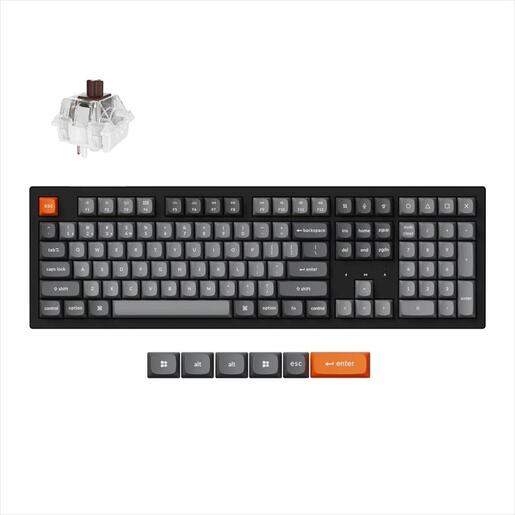 KEYBOARD MECHANICAL KEYCHRON K10 MAX HS Full Size RGB Keychron super Brown switch, Multi-Device 2.4 GHz & BT Black, K10M-H3