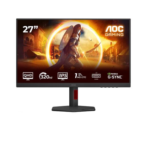 AOC Q27G4SRU G4 Fast IPS, 27" QHD 320Hz / HDR400 / HDMI2.1 / HAS / 1ms GtG / USB gaming Монитор