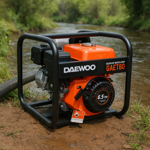 DAEWOO GAET80 – Бензинска водна пумпа 6.5 КС, Ø80 мм, 60 м³/час