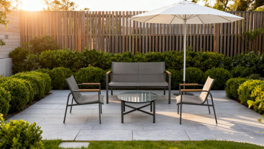 VERANO Lounge сет TX-F005A – 2 столици + двосед + кружна маса (Ф65×40 cm)
